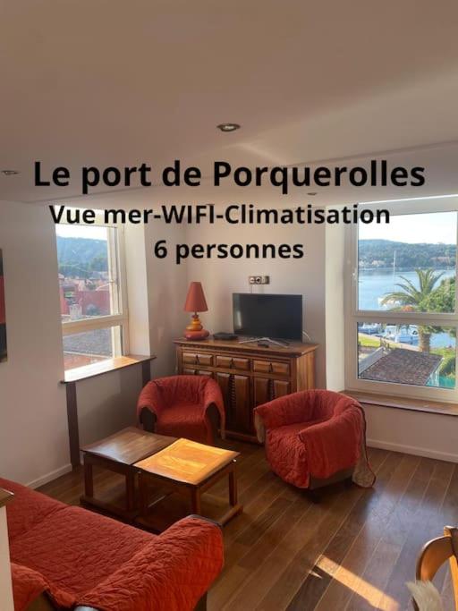 Ile de Porquerolles : T3 climatisé vue mer - Bed and Breakfast Porquerolles