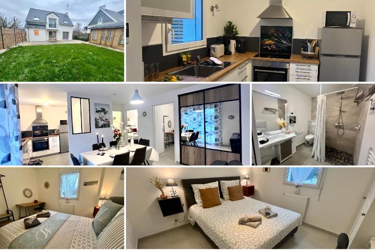 Le Belaven, Neuf, Cosy, Terrasse, jardin, Kerfany Plage, 1 à 6 pers - B&B Moëlan-sur-Mer