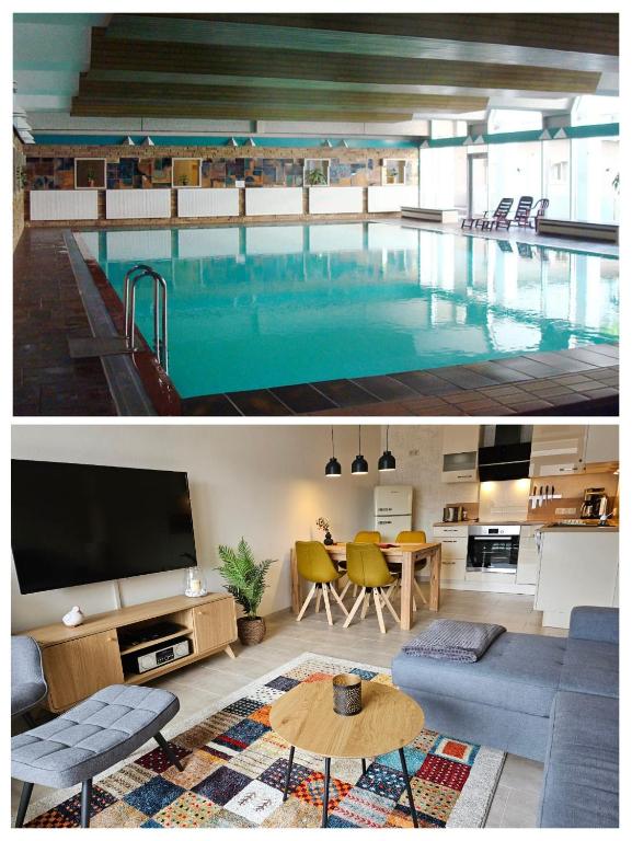 Bergzauber Apartment mit Pool, Sauna, Balkon und Panoramablick - B&B Bad Harzburg