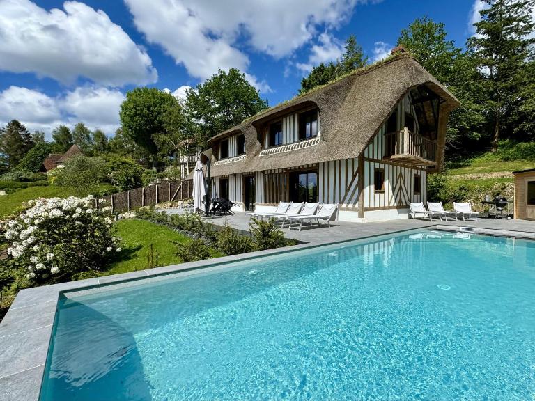Villa Pier'Art - Piscine Jacuzzi Tennis Vue Mer - B&B Touques