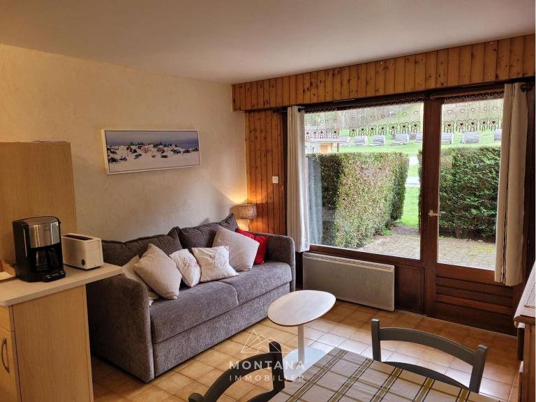 Studio cosy avec jardinet, près des pistes et centre, 4/5 pers, Le Grand-Bornand - FR-1-458-184 - B&B Le Grand-Bornand