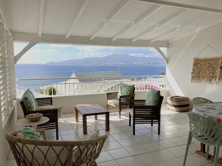 Ti Mor Bras - Vue mer panoramique - Grande terrasse - B&B Les Trois-Îlets