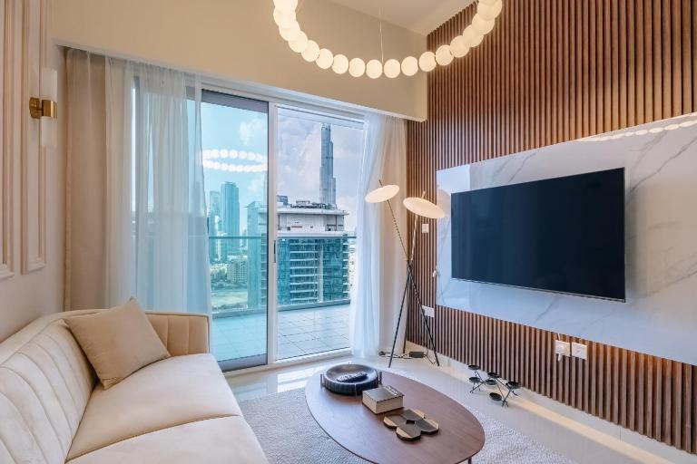 Stylish high floor apartment with Burj View - Ferienwohnung Dubai