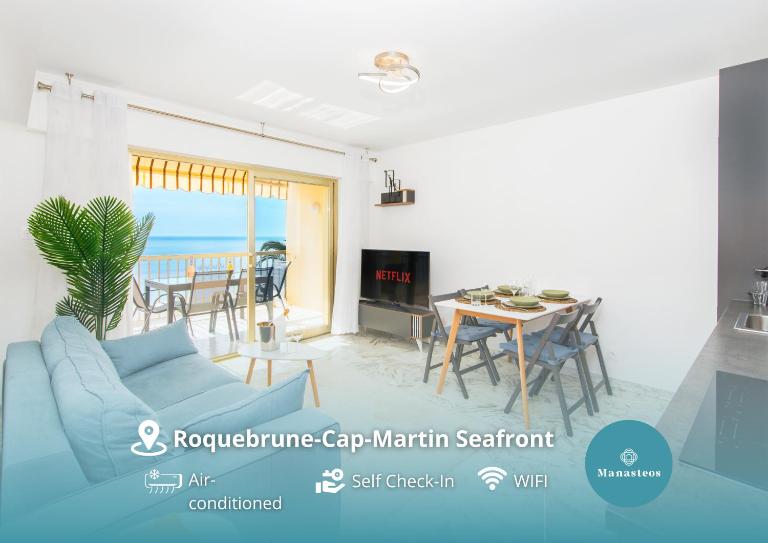Roquebrune plage - Terrace splendid sea view - BW - Ferienwohnung Roquebrune-Cap-Martin