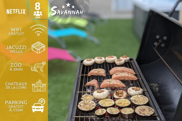 Savannah - 6-8 - Jacuzzi - Zoo de Beauval - B&B Saint-Aignan