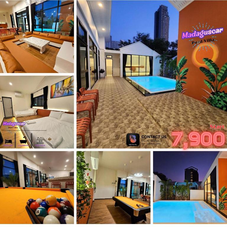 Madaguscar Private Pool Villa-Pattaya - B&B Jomtien