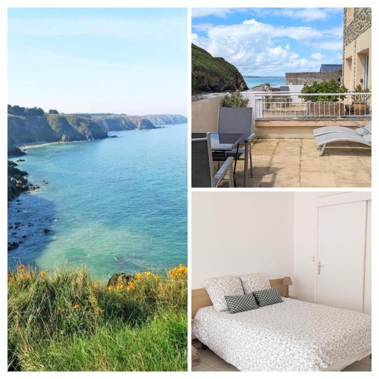 Vue mer avec terrasse- face à la plage et au sentier de rando - Ferienwohnung Planguenoual