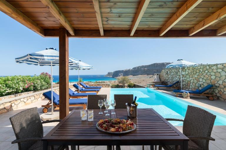 Villa Aegean Blue View with Private Pool and Seaview - B&B Lindos