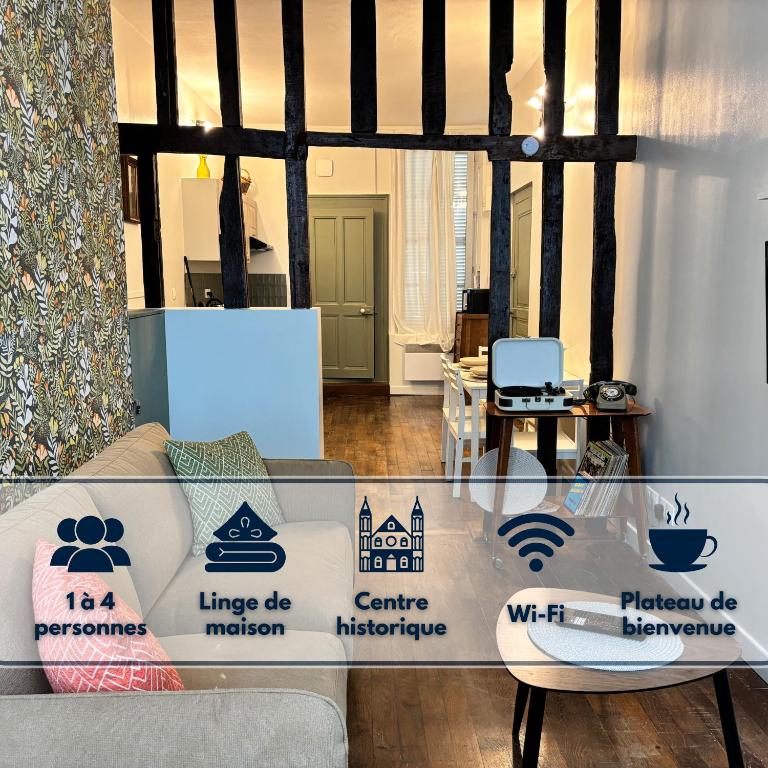 Cosy Vintage - Centre ville - Ferienwohnung Troyes