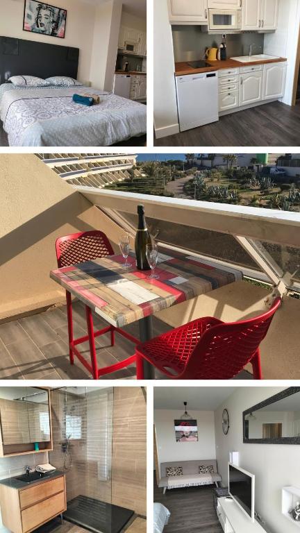Studio Héliopolis vue mer village naturiste - B&B Le Cap d'Agde