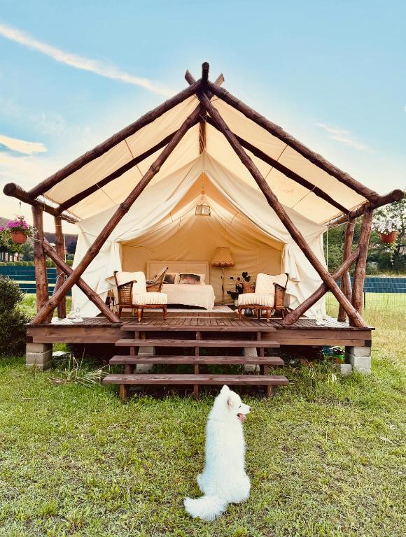 Wioska Szczęścia - Glamping nad morzem - romantyczny urlop blisko natury - B&B Śliwin