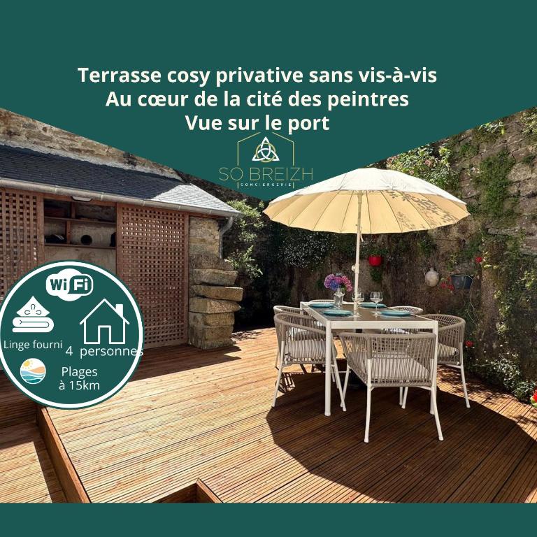 Sur le Quai - Vue sur le port - Extérieur Cosy - B&B Pont-Aven