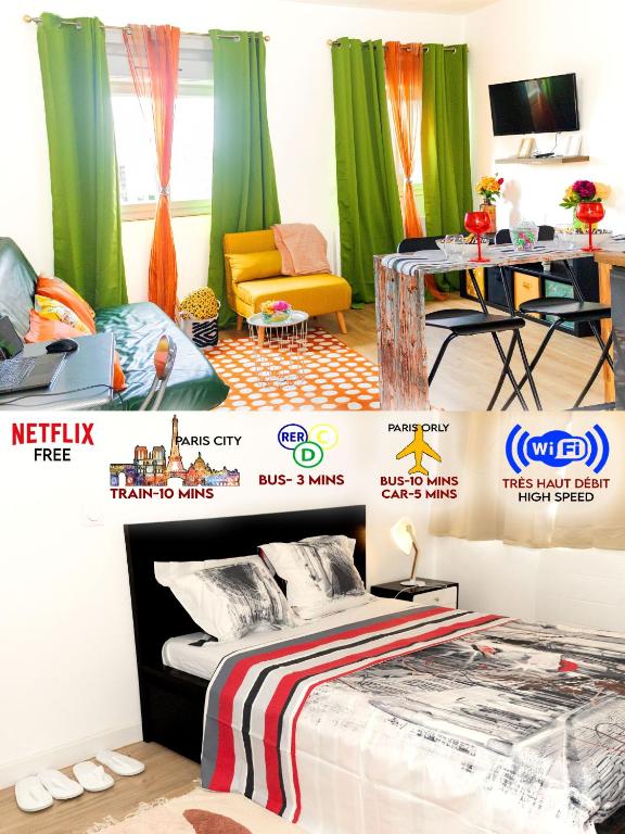 Cloud Nine, 5mins ORLY Airport Apt 22 - B&B Athis-Mons