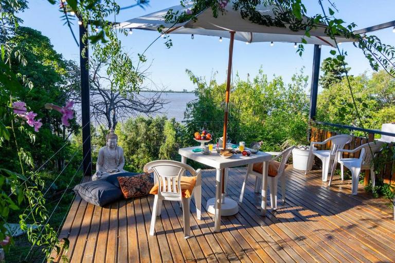 Hermosa casa, terraza al río, Jacuzzi climatizado - B&B Paraná