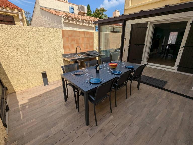 Villa T3 rénovée climatisée, piscine, proche plage et commerces - FR-1-81-622 - B&B Leucate