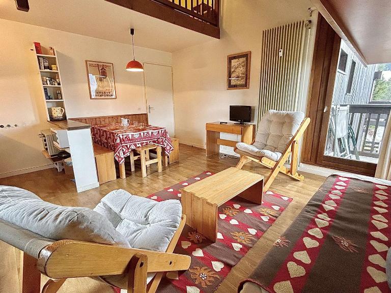 Appart 2 pièces + mezzanine, 6 couchages, Megève, parking - FR-1-597-7 - Chambres d'hôtes Megève