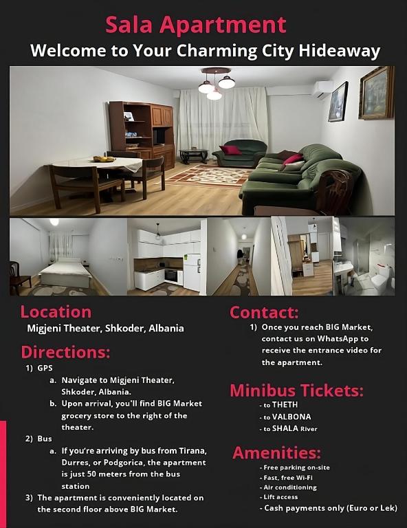 SALA Apartment - Ferienwohnung Shkodra