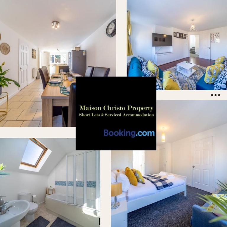 Reams Way 5Bedroom House Sleeps 13 in Kent with Wifi & Free Parking By Maison Christo Property Short Lets & Serviced Accommodation - B&B Iwade