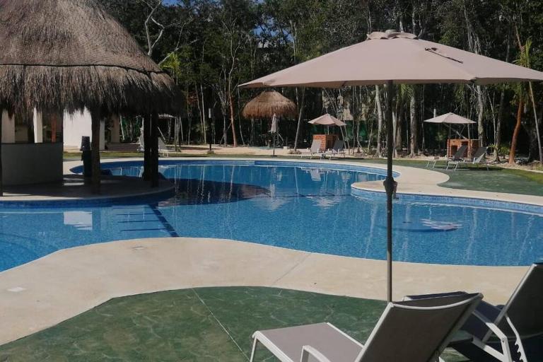 Departamento Bonito y Cómodo con Alberca planta baja - B&B Puerto Morelos