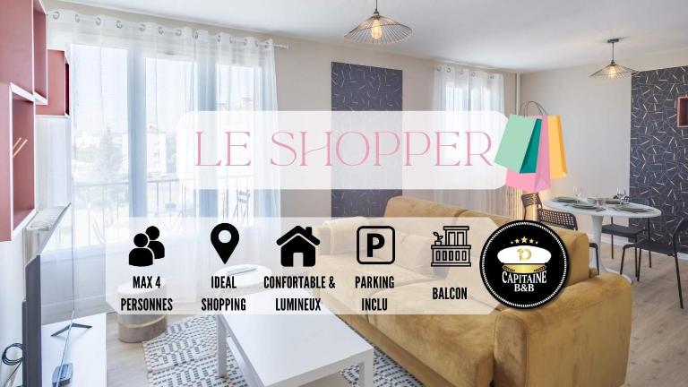 Le Shopper - Confortable et Lumineux - Parking - Bed and Breakfast La Chapelle-Saint-Luc
