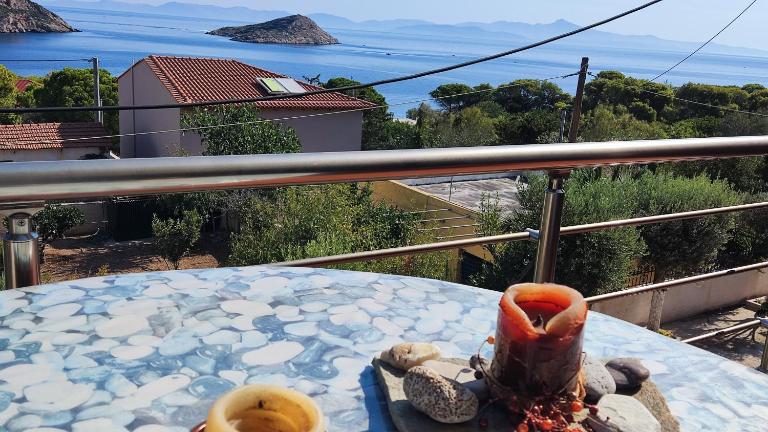 Serenity Villa-1st floor-Panoramic Sea view- sea 150m away - B&B Porto Rafti