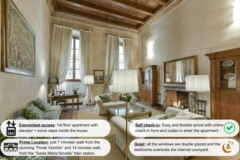 Raffaello apartment with fireplace in Oltrarno - B&B Firenze