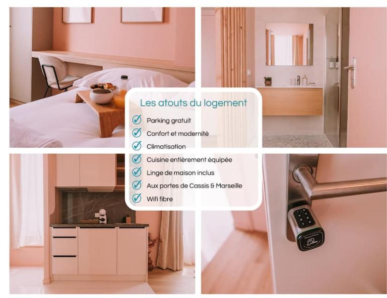 La Siesta - Studio neuf climatisé - Parking - B&B Roquefort-la-Bédoule