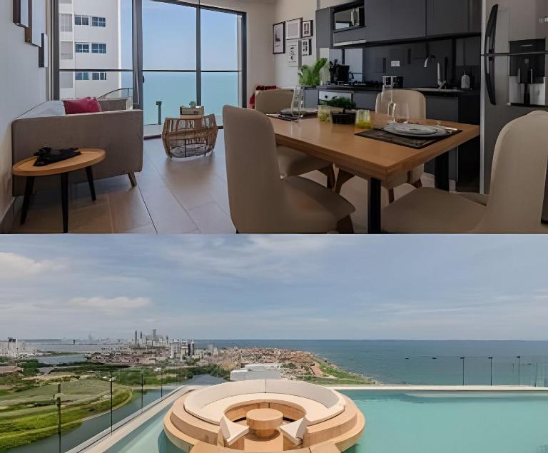 Stunning Sea View and Historic Center 20th FL/ 2BR - Chambres d'hôtes Carthagène