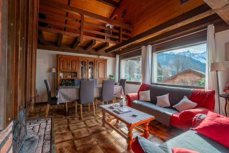 Verseau avec piscine intérieure - Ferienwohnung Arveyes