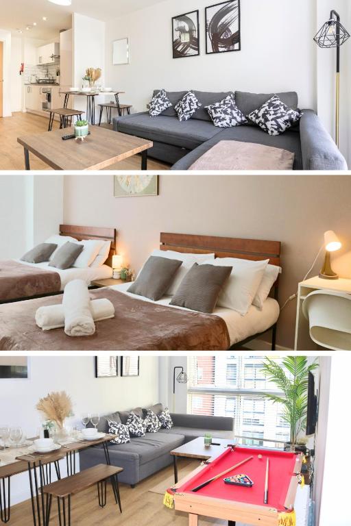 Truffle Suite -City Centre Sleeps upto 6 - Near Utilita Arena, ICC - POOL TABLE & FREE WIFI - B&B Birmingham