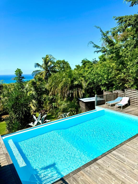 Villa d'exception tout confort avec vue sur mer et piscine privée - Proche Plages - Ferienwohnung Deshaies