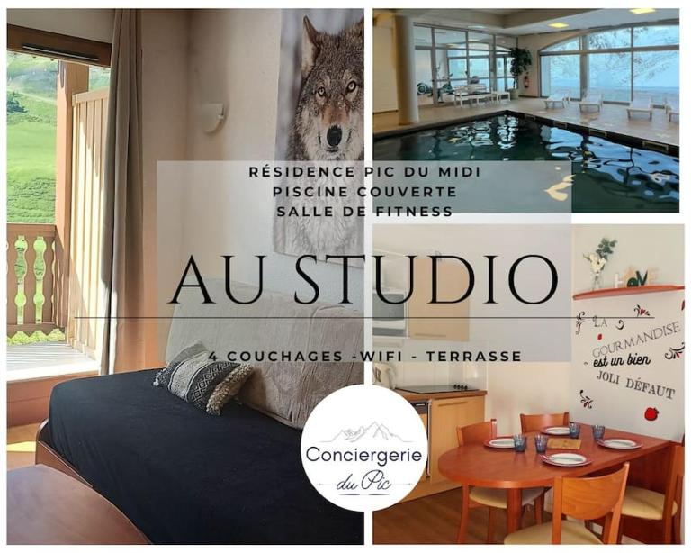 Studio 4 personnes La Mongie piscine salle de sport wifi - B&B La Mongie