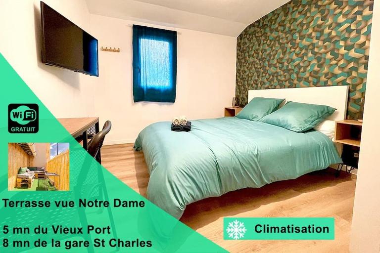 T4 plein coeur de Marseille avec vue Notre Dame - B&B Marsiglia