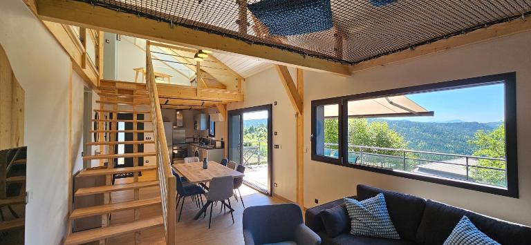 3 Chalets avec vue imprenable et SPA - Bed and Breakfast Queyrières