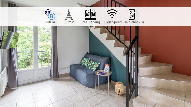 Le Duplex , Proche Gare RER, Parking, Arrivée autonome - B&B Palaiseau