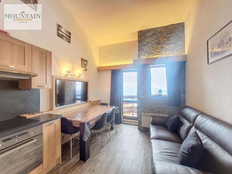 Studio rénové, lumineux avec balcon, près des pistes, parking inclus - FR-1-275-161 - Ferienwohnung La Rosière