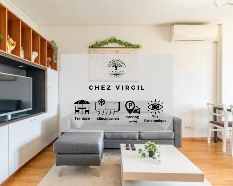 Chez Virgil - Terrasse vue dégagée, parking privé - Ferienwohnung Ernolsheim-Bruche
