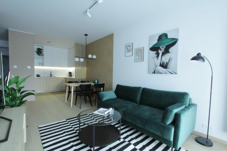 Green apartment strict center - Chambres d'hôtes Poznan