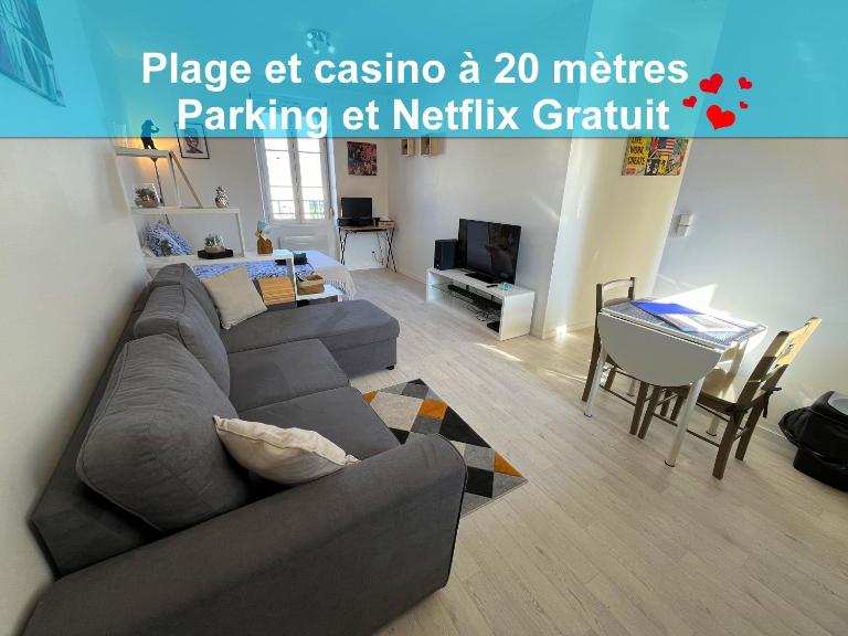 Beau Studio avec vue sur Mer et parking gratuit - Chambres d'hôtes Luc-sur-Mer