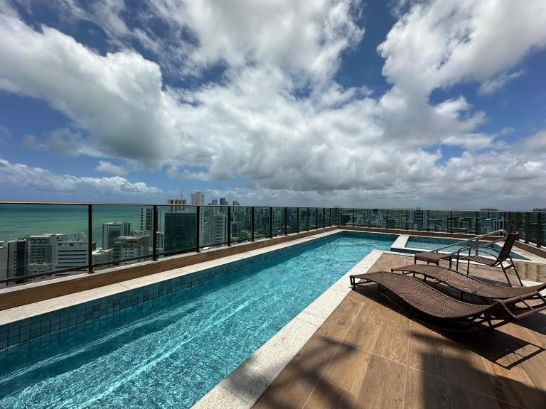 Flat Beach Class Conselheiro para 5 pessoas - 02 quartos - B&B Recife