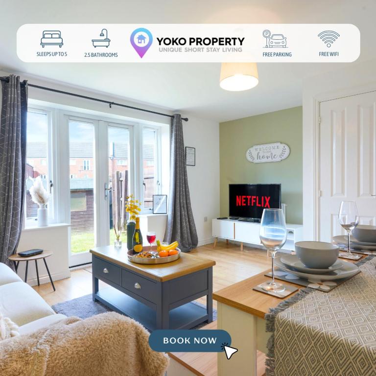 Broughton House • Close to Shops • Free Parking • Garden • Fast WIFi • Smart TV • Yoko Property - Bed and Breakfast Milton Keynes
