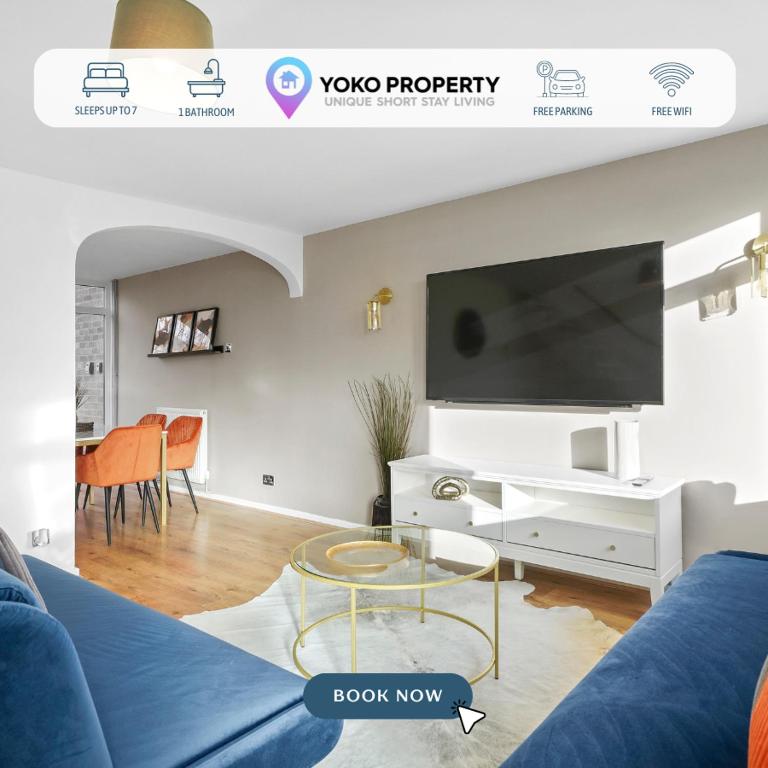Cosy 3 Bedroom with Free Parking, Garden and Smart TV with Netflix by Yoko Property - Chambres d'hôtes Coventry