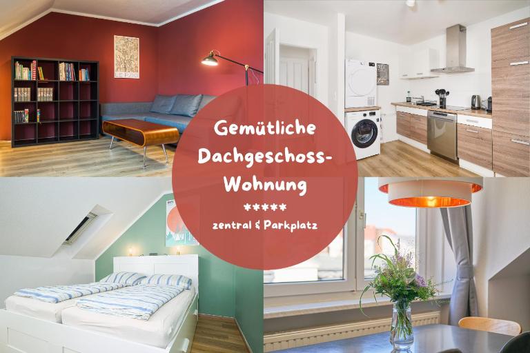 Gemütliche und zentrale Dachwohnung mit Parkplatz und Netflix - Ferienwohnung Leipzig