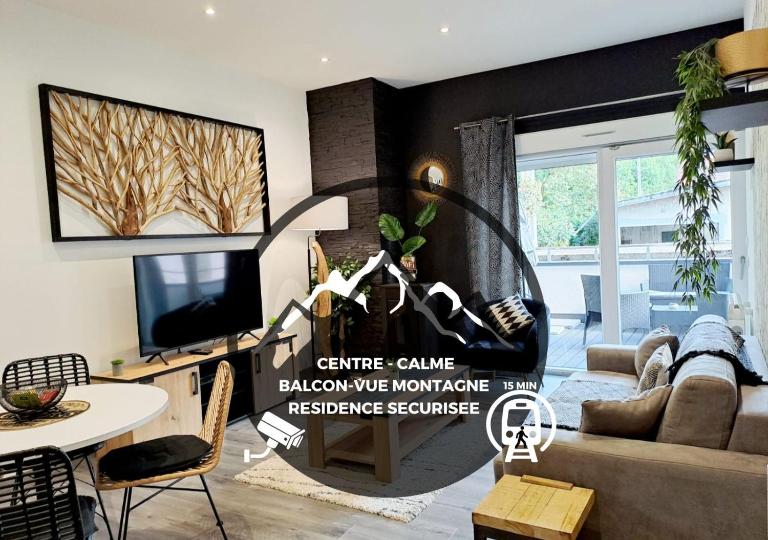Black&White Home-by So'SerenityHome-Balcon-Parking - B&B Cluses