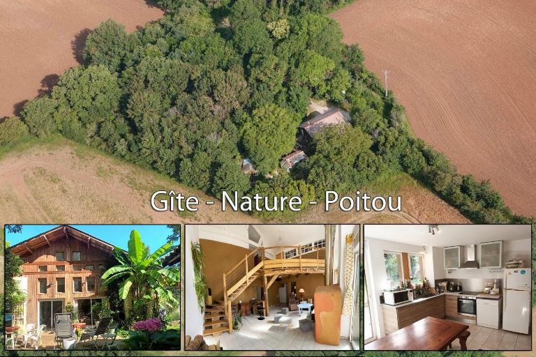 Gîte-Nature-Poitou 14 personnes 36 min Futuroscope - Chambres d'hôtes Archigny