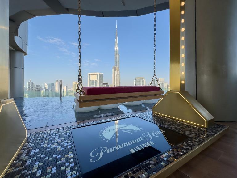 64th floor Skyline Pool with Burj Khalifa View in Paramount Hotel Midtown - B&B Dubai