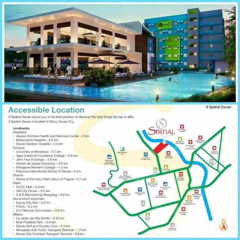 2bdr condo rental furnished, w parking wifi free use pool - B&B Davao City