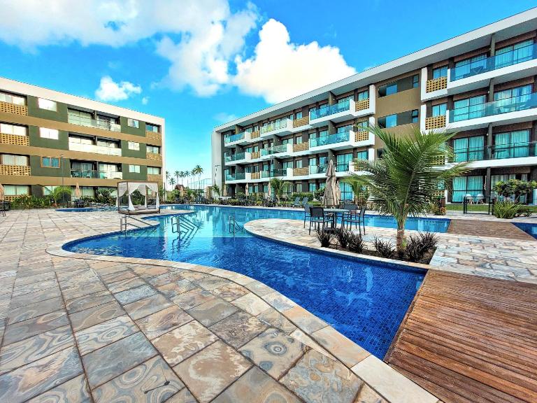 Oasis do Mana Residence - Resort Aquático - 350m da Praia -2Qts, 2Gar - B&B Porto de Galinhas
