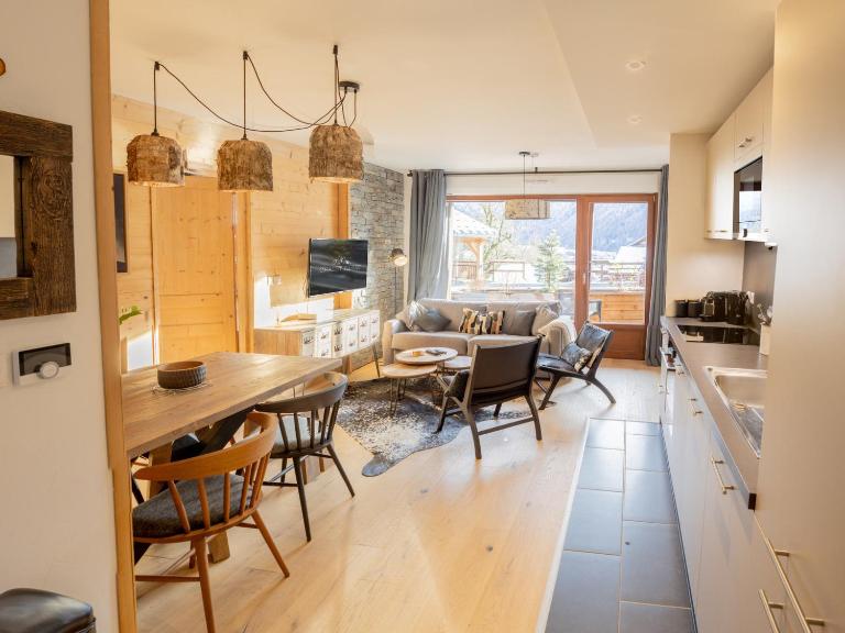 Bel appartement T3 en résidence neuve avec parking et WIFI, proche du village et ski-bus - FR-1-624-168 - B&B Samoëns