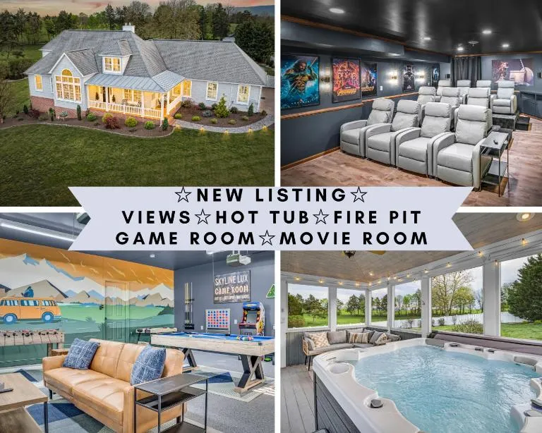 Amazing House - Movie & Game Room, Hot Tub, Fire Pit & Golf Course - B&B Luray